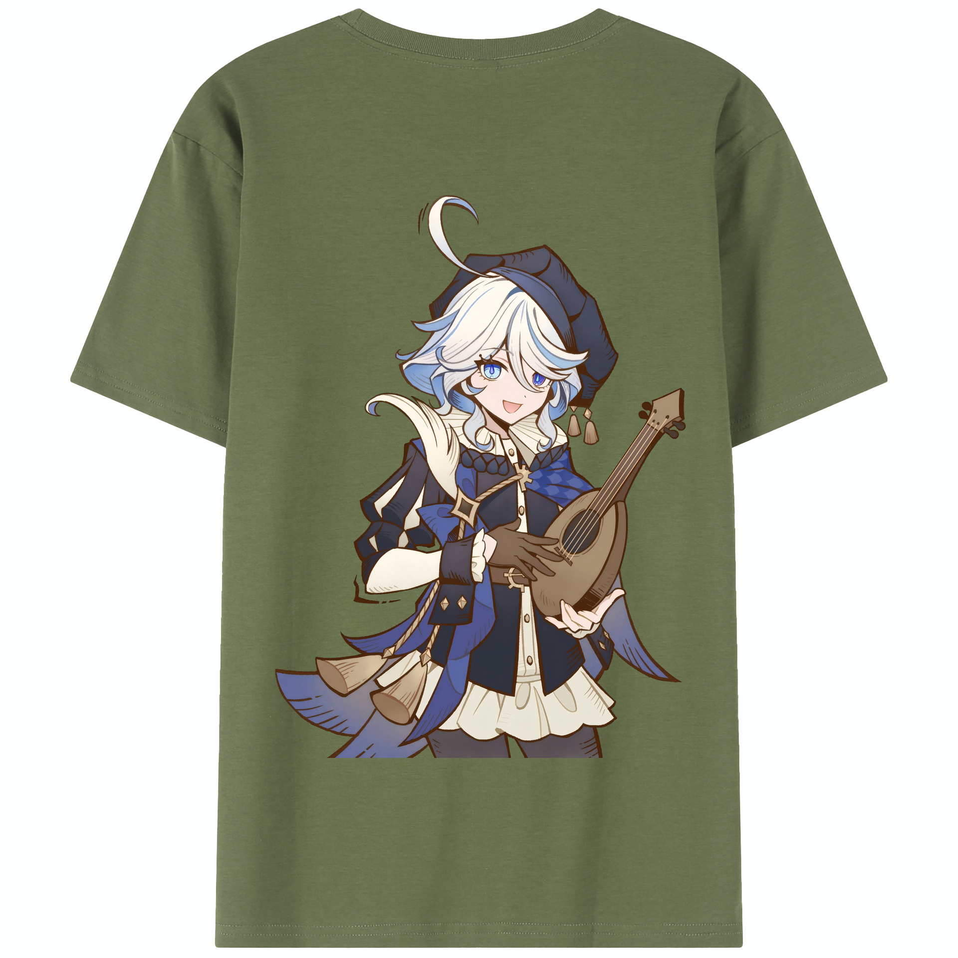 げんし神 フリーナ genshin Furina 綿100％半袖Tシャツ（背面プリント）